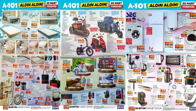 A101 Aktüel Kataloğu 20 Mart Perşembe: Yeni Ürünlerle Alışverişe Doyacaksınız!